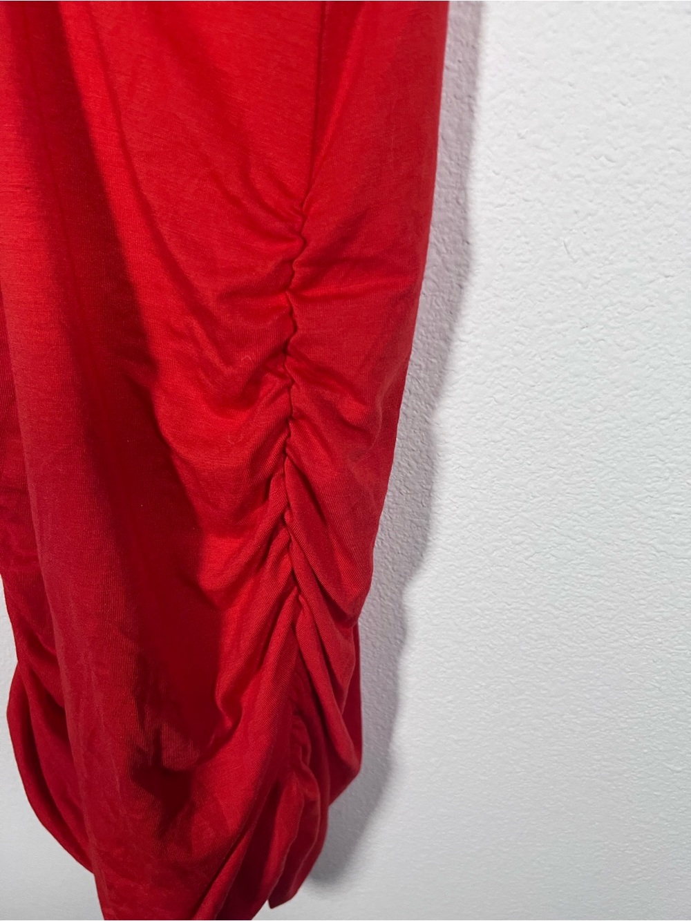 GUESS Pimento Orange Astrid Ruched Racerback Tank Dress Size S - Picture 5 of 7